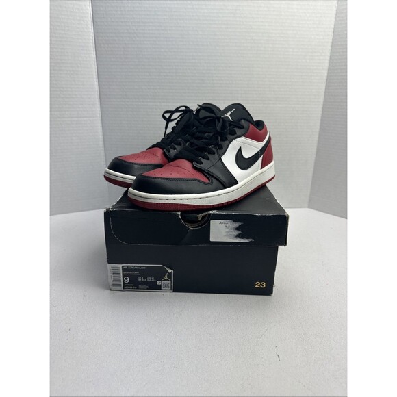 Jordan Other - Air Jordan 1 Retro Low 553558-612 OG Black Toe Men's US Size 9